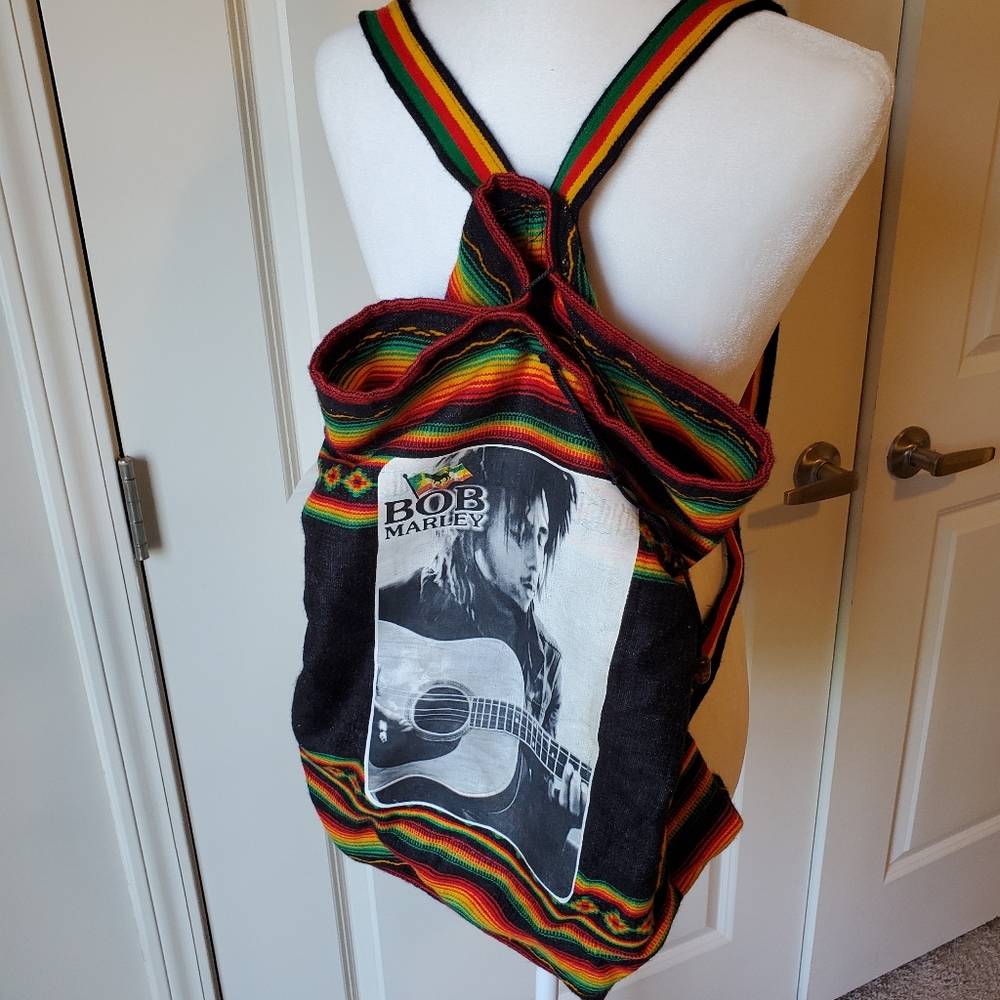 Bob Marley backpack drawstring bag reggae